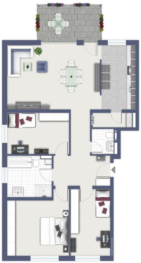 Apartwehr Business&Ferien Apartment Rot Dış mekan fotoğraf